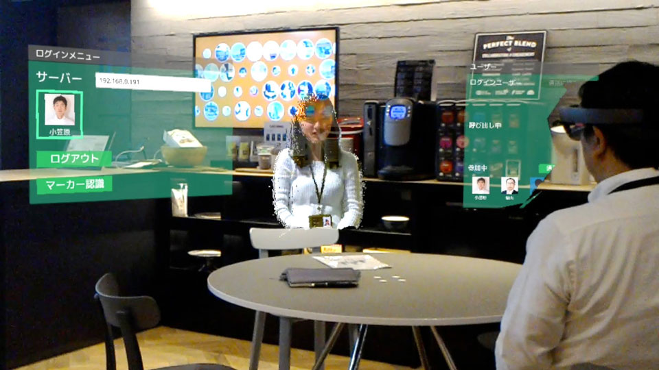 実際の HoloLens からキャプチャーした画像 実際の HoloLens からキャプチャーした画像