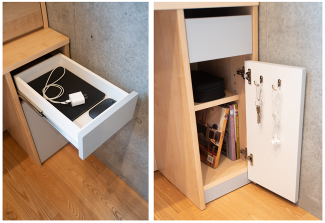 The drawers feature fully open rails that make it easy to access items in the back.