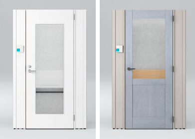 There are two types of doors: steel and wood.