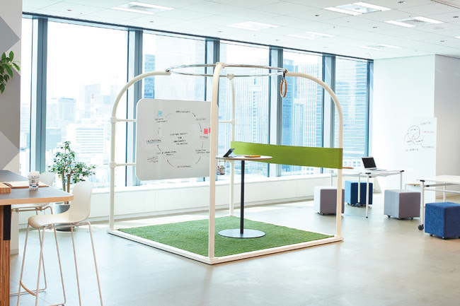 Hold on to the frame or hanging ring to refresh yourself when you get stuck in a meeting.