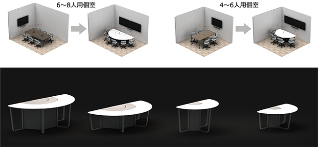 Fits various meeting spaces and meeting styles