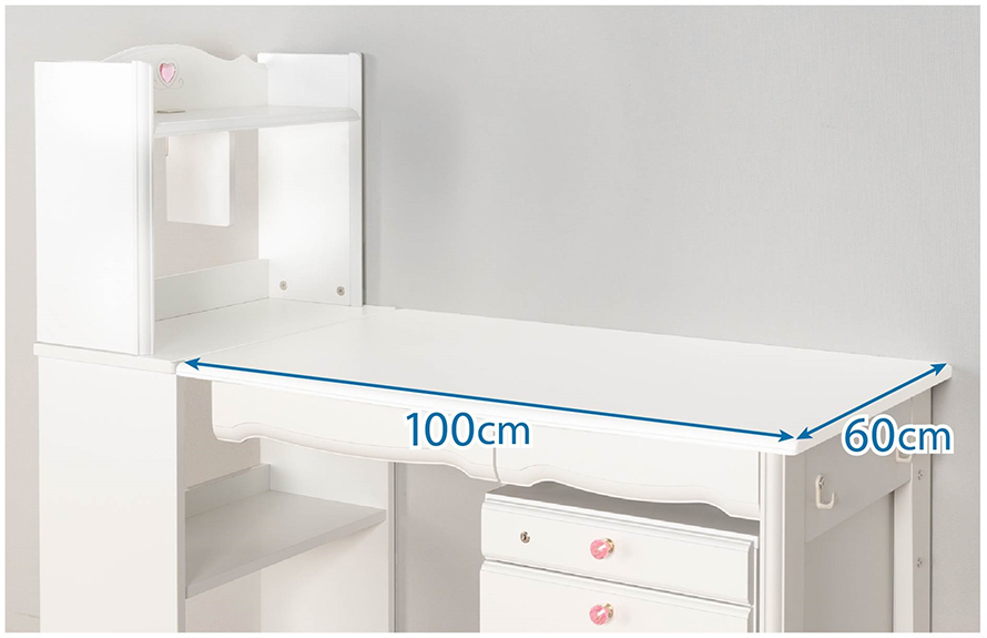 Spacious top plate with a width of 100cm