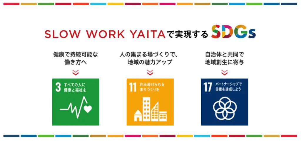 SLOW WORK YAITAで実現するSDGs SLOW WORK YAITAで実現するSDGs