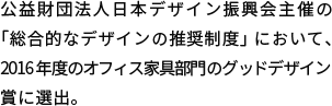 2016年度グッドデザイン受賞