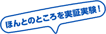 ほんとのところを実証実験！